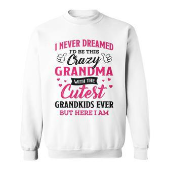 Grandma Gift I Never Dreamed I’D Be This Crazy Grandma Sweatshirt - Seseable