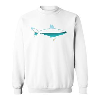 Great White Shark Print With Landscape - Shark Lover Sweatshirt - Thegiftio UK