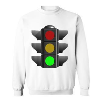 Green Traffic Light Signal Stop Caution Go Sweatshirt