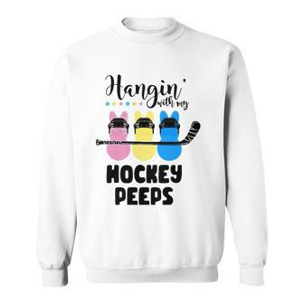 Hanging With My Hockey Easter Bunnies Cute Easter Sweatshirt | Mazezy