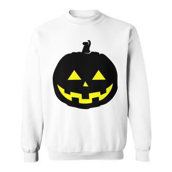 Happy Halloween Scary Black Pumpkin Pattern Sweatshirt | Favorety