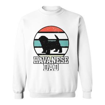 Havanese Dad I Retro Havanese Sweatshirt | Mazezy