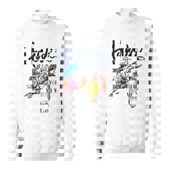 Hawaii Sea Turtle Hawaiian Floral Matching Family Vacation Sweatshirt - Thegiftio