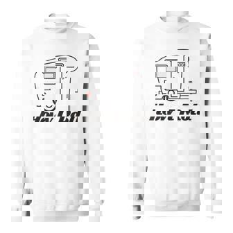 How I Roll Retro Vintage Travel Trailer Camping Sweatshirt - Thegiftio UK