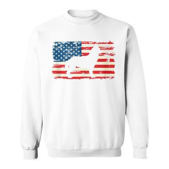 Husky For Dog Mom Dog Dad Usa Flag 4Th Of July Sweatshirt - Seseable