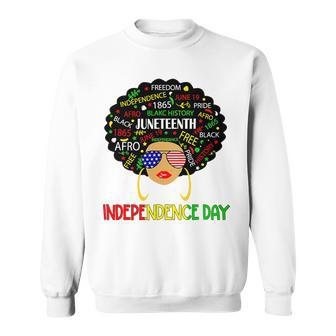 Is My Independence Day Black Women 4Th Of July Juneteenth T-Shirt Sweatshirt - Seseable