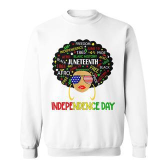 Is My Independence Day Black Women 4Th Of July T-Shirt Sweatshirt - Seseable
