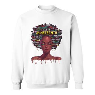 Juneteenth S For Women Afro Beautiful Black Pride 2022 African American Sweatshirt | Mazezy