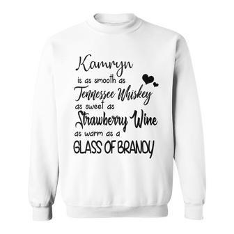 Kamryn Name Gift Kamryn Is As Sweet As Strawberry Sweatshirt - Seseable