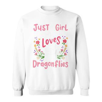 Kids Dragonfly Just A Girl Who Loves Dragonflies Sweatshirt - Seseable