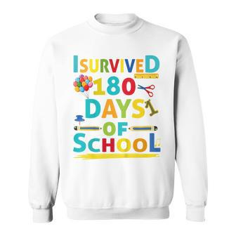 Kids I Survived 180 Days Of School 2022 Class Activity Teacher Sweatshirt - Seseable