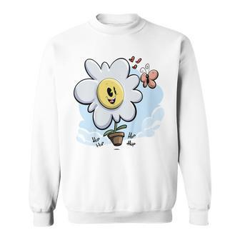 Kids Sunflower Butterfly Sunshine V2 Sweatshirt - Seseable