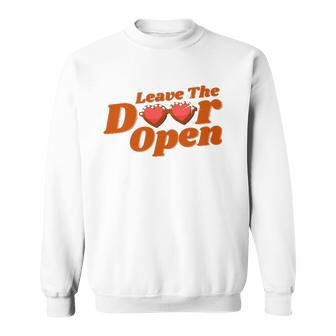 Leave The Door Open Heart Glasses Sweatshirt | Mazezy
