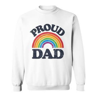 Lgbtq Proud Dad Gay Pride Lgbt Ally Rainbow Fathers Day Sweatshirt | Mazezy