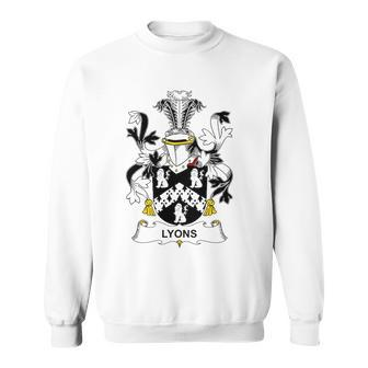 Lyons Coat Of Arms - Family Crest Sweatshirt | Mazezy