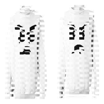 Mad Smiley Face Emoticon Funny Sarcastic Novelty Sweatshirt - Thegiftio