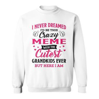 Meme Grandma Gift I Never Dreamed I’D Be This Crazy Meme Sweatshirt - Seseable