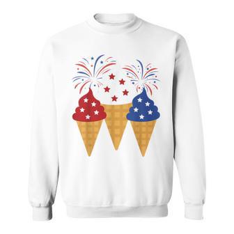 Memorial Day 4Th Of July Holiday Patriotic Ice Cream Sweatshirt | Favorety DE