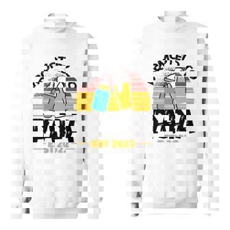 Mens First Time Grandpa Promoted To Papa 2022 Ver2 Sweatshirt | Mazezy