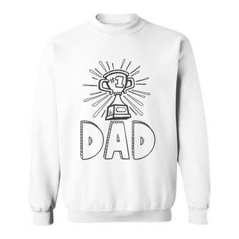 Mens Mens 1 Dad Coloring Tee Diy Fathers Day Gift Idea Funny Sweatshirt | Mazezy