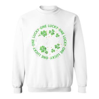 Mens Mens One Lucky Papa St Patricks Day Shamrock Ireland Irish Sweatshirt - Thegiftio UK