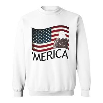 Merica Eagle Flag4th Of July Patriotic America Sweatshirt - Thegiftio UK