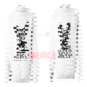 Merica German Shepherd American Flag Sunglasses 4Th Of July Sweatshirt | Mazezy