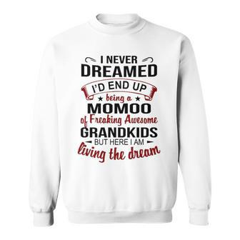 Momoo Grandma Gift Momoo Of Freaking Awesome Grandkids Sweatshirt - Seseable
