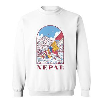 Nepal Himalayan Mountain Prayer Flags Sweatshirt