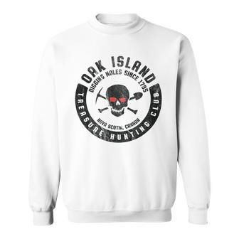 Oak Island Treasure Hunting Club Vintage Skull And Crossbone Sweatshirt - Thegiftio UK