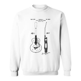 Patent Drawing Old Acoustic Guitar Sweatshirt | Favorety