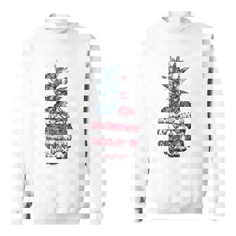 Patriotic Pineapple 4Th Of July American Flag Usa Gift Sweatshirt - Thegiftio