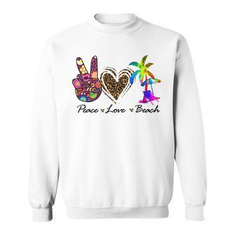 Peace Love Beach Summer Vacation Beach 185 Shirt Sweatshirt | Favorety UK