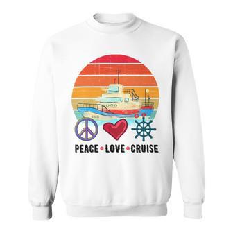 Peace Love Cruising Family Cruise Vacation Matching Gift Sweatshirt | Favorety CA