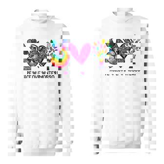 Peace Love Montessori Daycare Teacher Appreciation Gift Sweatshirt - Thegiftio