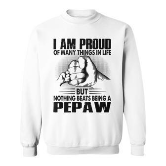Pepaw Grandpa Gift Nothing Beats Being A Pepaw Sweatshirt - Seseable