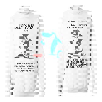 Pepe Grandpa Gift Pepe Shark Like A Normal Grandpa But More Awesome Sweatshirt - Seseable