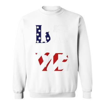 Philadelphia Liberty Bell Love American Pride Patriotic Sweatshirt - Thegiftio UK