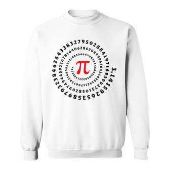 Pi Π Spiral Science Mathematics Math Irrational Number Sequence Sweatshirt | Favorety