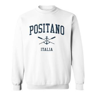 Positano Vintage Navy Crossed Oars & Boat Anchor Sweatshirt | Mazezy