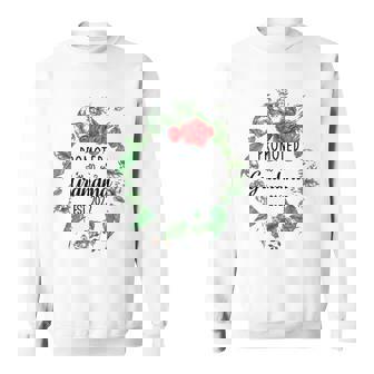 Promoted To Grandma Est 2022 Women Flower First Time Grandma Sweatshirt | Mazezy