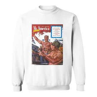 Pulp Librarian A Mans Magazine Mr America Hang On To Your Teeth Sweatshirt | Mazezy AU