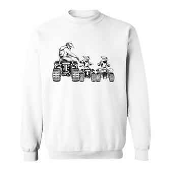 Quad Bike Father And Son Four Wheeler Atv Gift Sweatshirt | Mazezy