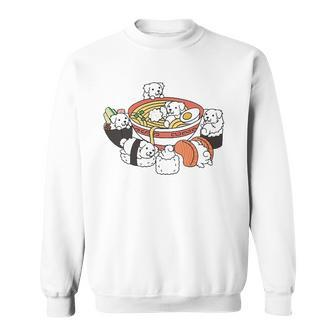 Ramen Sushi Maltese Dog Traditional Japanese Dish Sweatshirt | Mazezy