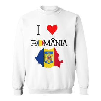 Romanian Gift - I Love Romania Sweatshirt | Mazezy