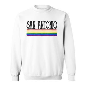 San Antonio Gay Pride World Parade Rainbow Flag Lgbt Sweatshirt - Thegiftio UK