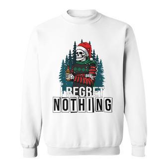 Skeleton Santa I Regret Nothing Christmas Sweatshirt | Favorety UK