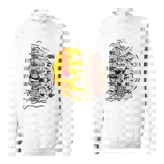 Skull Baseball Cool Skeleton Sports Player Pitcher Catcher Sweatshirt - Thegiftio UK