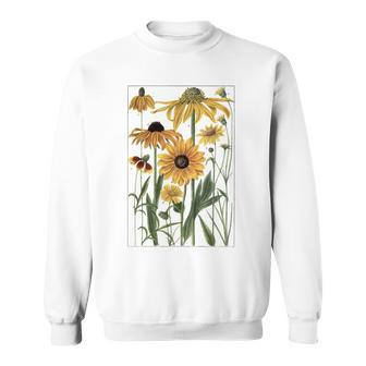 Sunflowers Botanical Wildflower Vintage Gardening Plant Sweatshirt - Thegiftio UK