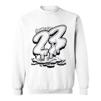 Tee To Match Jd 11 Low Pure Violet Dripping Number 23 Sweatshirt | Mazezy
